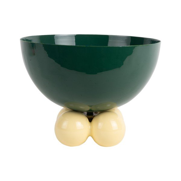 Зелена желязна купа ø 26 cm Double Funky – PT LIVING-image-2