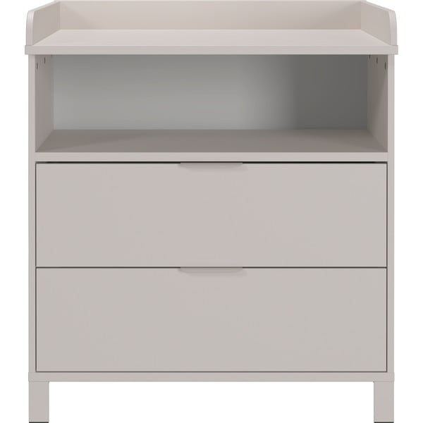 Кремав детски скрин с маса за преповиване 89x102x77 cm Alkmaar – Germania