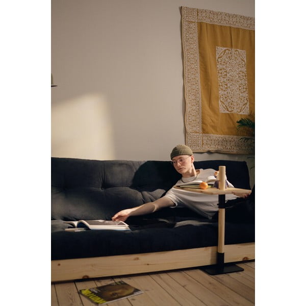 Разтегателен диван от велур горчица/светлокафяв 196 cm Base – Karup Design-image-1