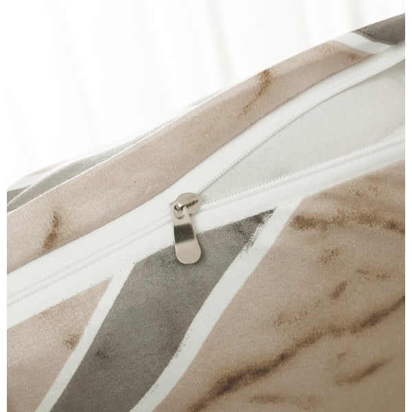 Светлокафяво единично спално бельо от микросатен 6 части 140x200 cm Marco – My House-image-2