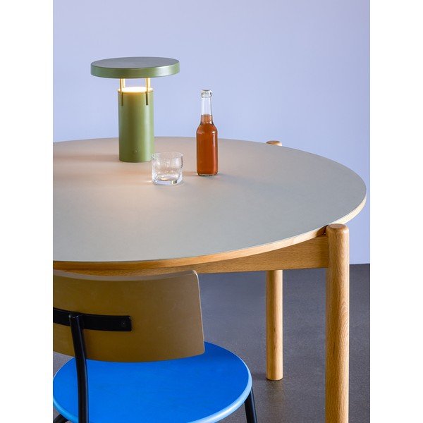 Кръгла трапезна маса от масивен дъб ø 115 cm Oblique – Hübsch-image-1