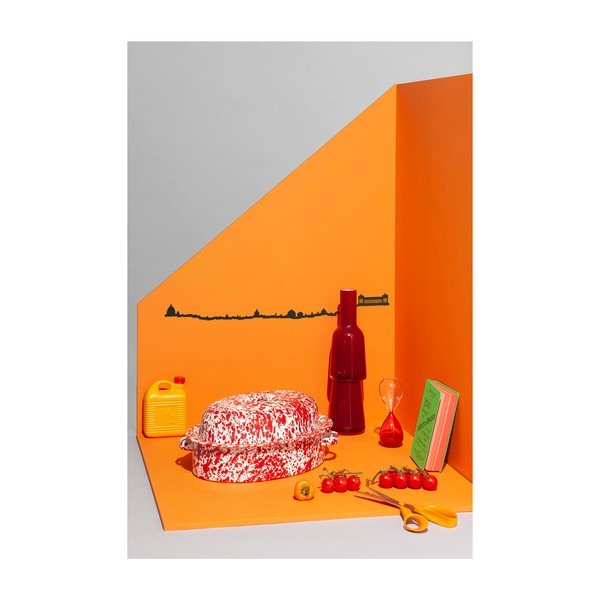 Черна декорация за стена със силует на град Рим - The Line-image-4