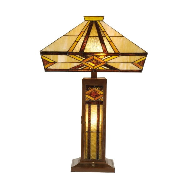 Tiffany stolní lampa Cubic