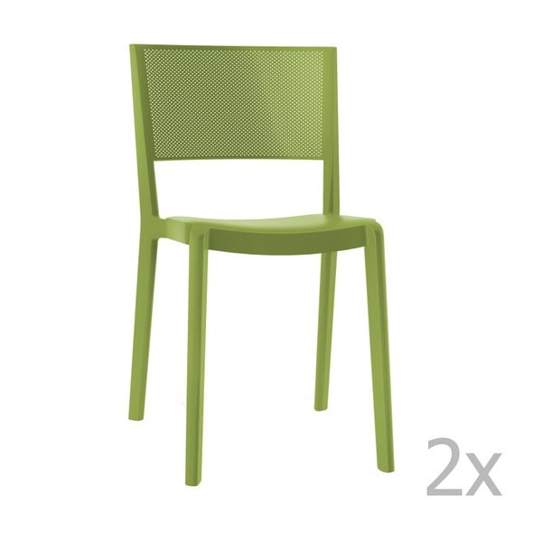 Sada 2 zelených zahradních židlí Resol Spot