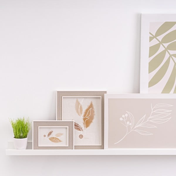 Бял рафт за картини 100 cm – Casa Selección-image-1