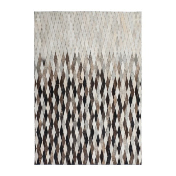 Krémovo-šedý kožený koberec Eclipse, 160x230cm