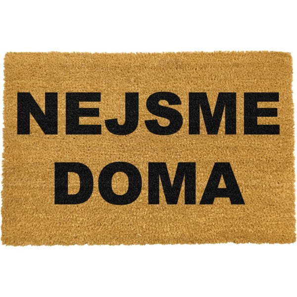 Постелка от естествени влакна Не сме си у дома, 40 x 60 cm Nejsme Doma - Artsy Doormats