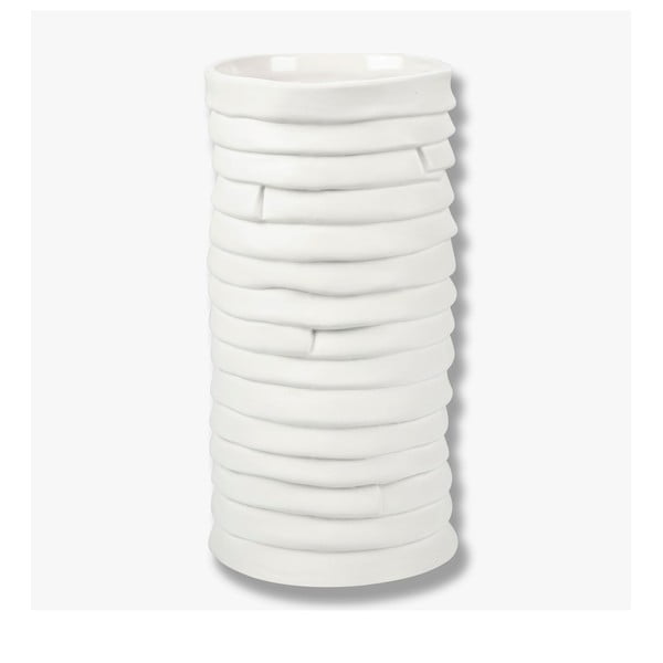Бяла порцеланова ръчно изработена ваза Ribbon - Mette Ditmer Denmark