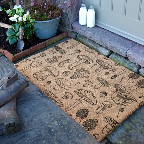 Изтривалка от кокосови влакна 40x60 cm Mushrooms – Artsy Doormats-image-2