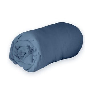 Тъмносин еластичен чаршаф от джърси 90x190 cm Jersy – douceur d'intérieur