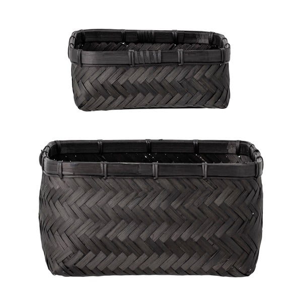 Бамбукови кошници в комплект от 2 бр. 24x24x12 cm Donia – Bloomingville-image-2