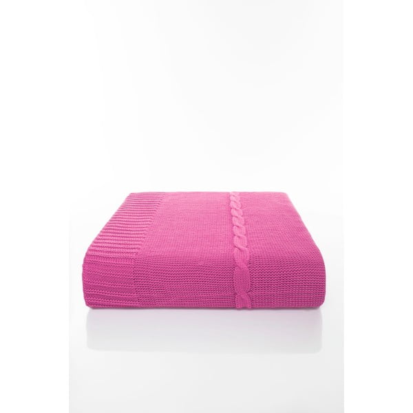 Růžová deka Home De Bleu Lora, 170 x 130 cm