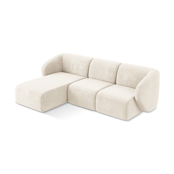 Бежов шенилов ъглов диван (ляв ъгъл) Lani – Makamii-image-2