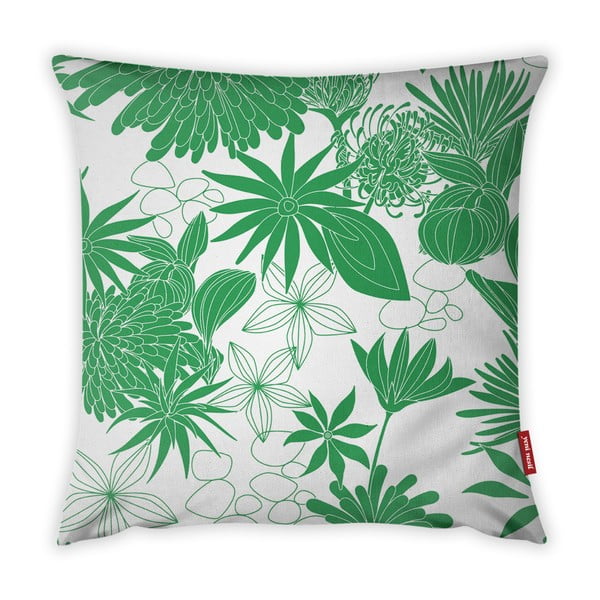 Зелена и бяла калъфка за възглавница Jungle Verde, 43 x 43 cm - Vitaus
