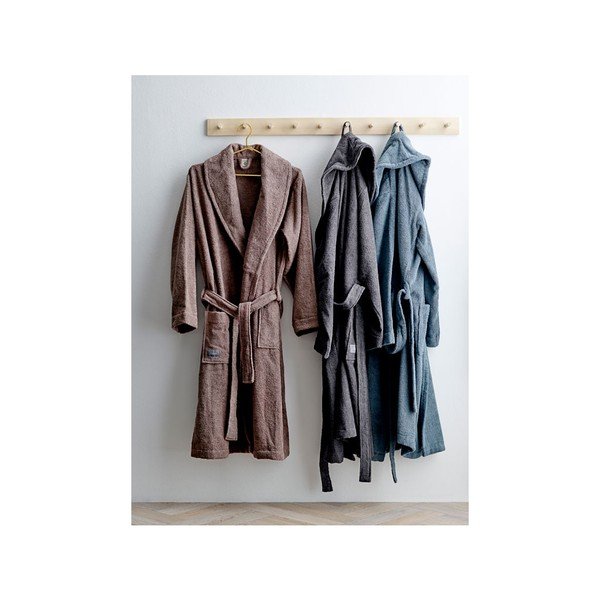 Син халат от органичен памук размер S/M - Södahl-image-2