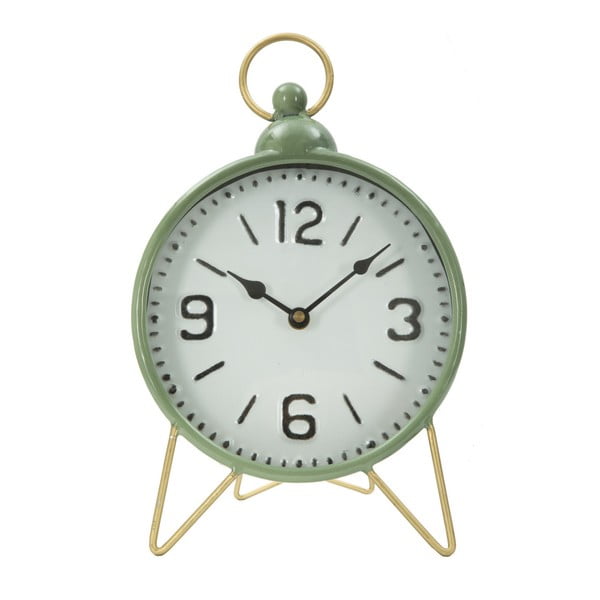 Зелен настолен часовник със златни детайли Glam - Mauro Ferretti