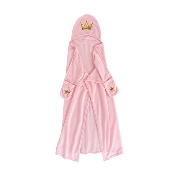 Розово детско одеяло с качулка от микрофланела 100x120 cm Ariel – douceur d'intérieur