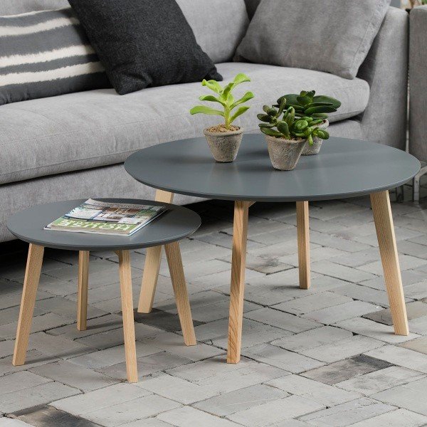Šedý odkládací stolek Actona Molina, ⌀80 cm-image-2