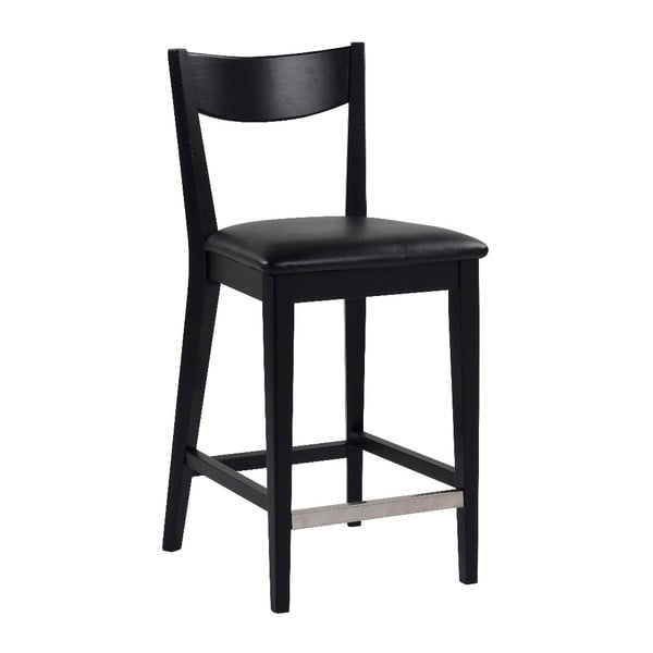 Черен бар стол с черна седалка Dylan - Rowico