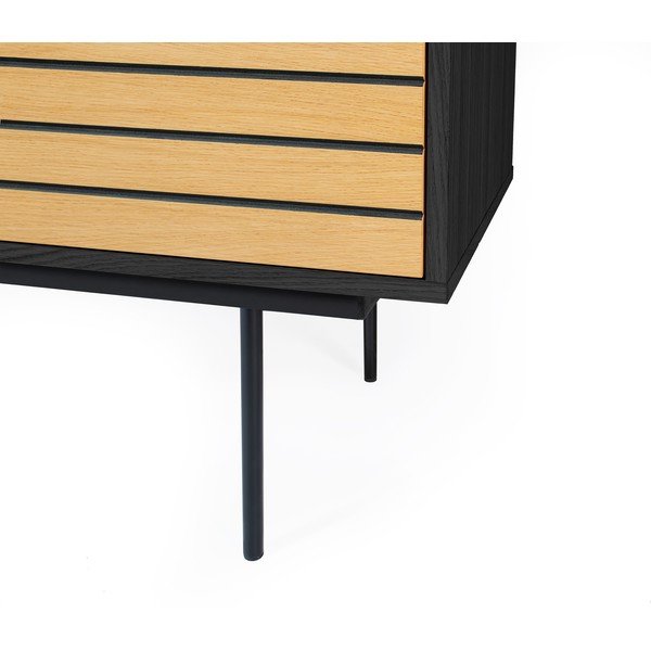 Комод с чекмеджета в декор от дъбово дърво Stripe - Woodman-image-4