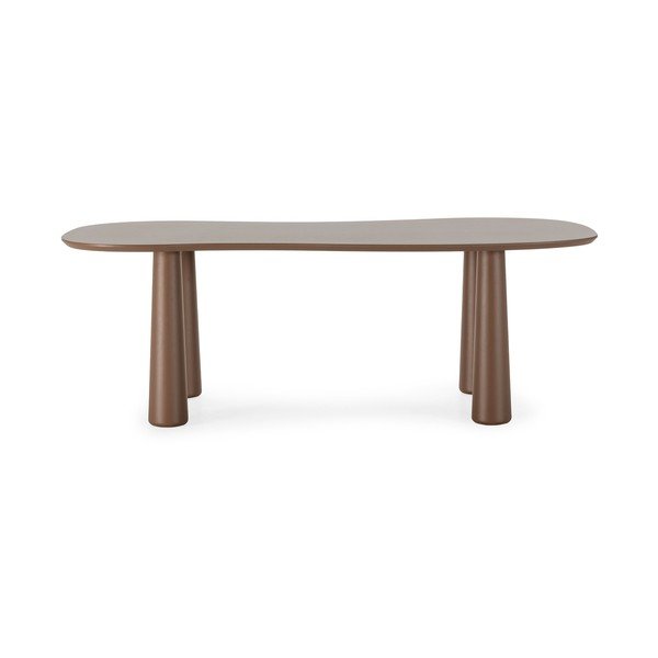 Кафява масичка за кафе с боров плот 110x220 cm Nahia – MOME