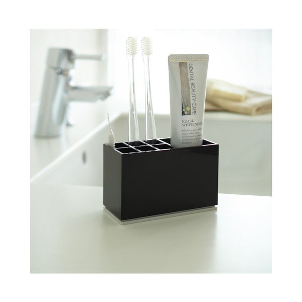 Черна пластмасова стойка за четки за зъби Mist – YAMAZAKI-image-1