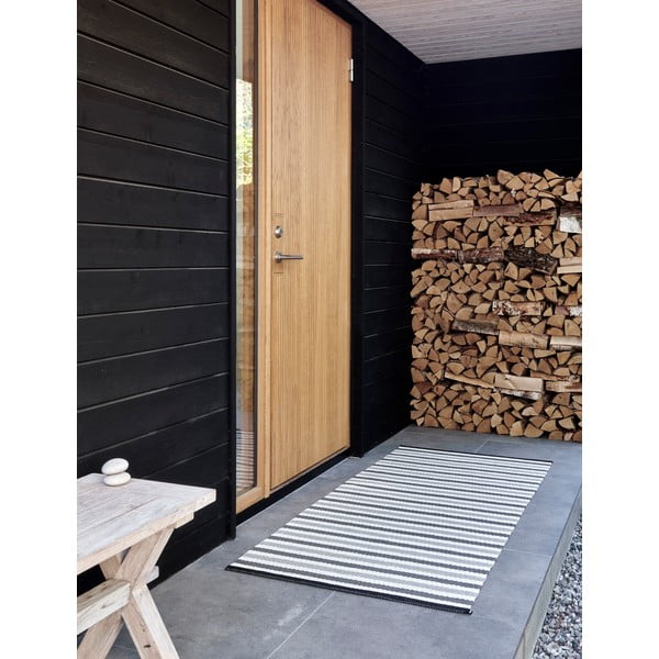 Сива и бежова пътека за открито и закрито 85x200 cm Teo Warm Grey – Pappelina-image-2