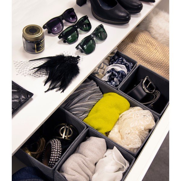 Комплект от 3 сиви органайзера за чекмеджета - Bigso Box of Sweden-image-2