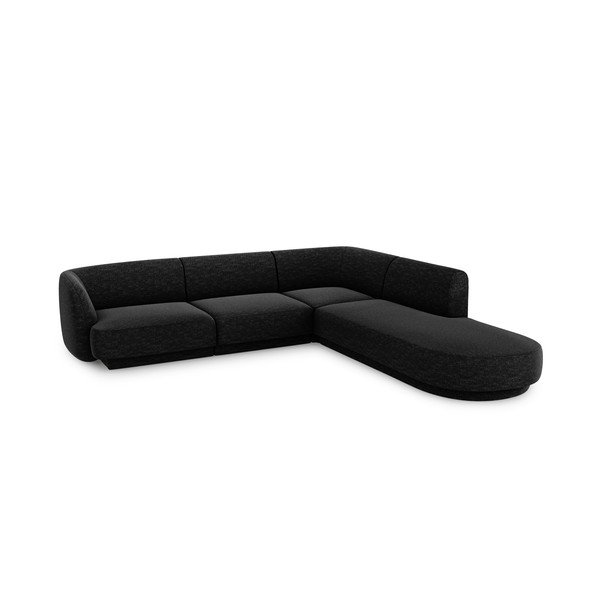 Антрацитен ъглов диван Miley - Micadoni Home-image-3