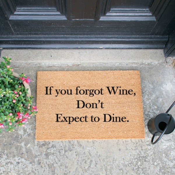 Рогозка от естествени кокосови влакна , 40 x 60 cm If You Forgot Wine - Artsy Doormats-image-1