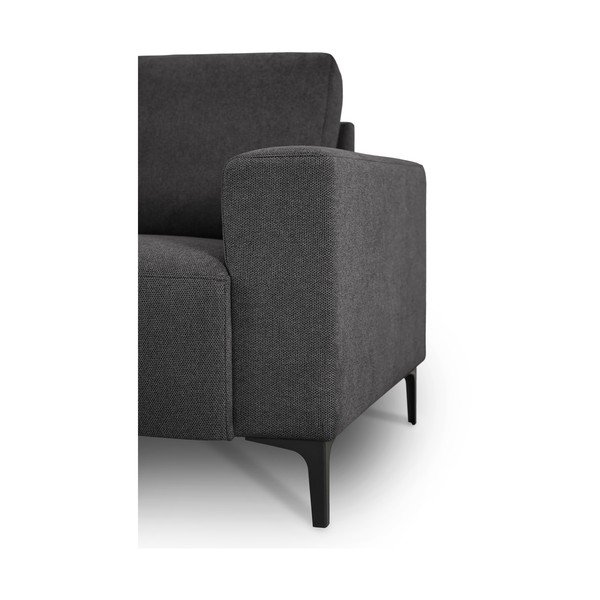 Антрацитен шенилов ъглов диван (ляв ъгъл) Fabian – Scandic-image-4