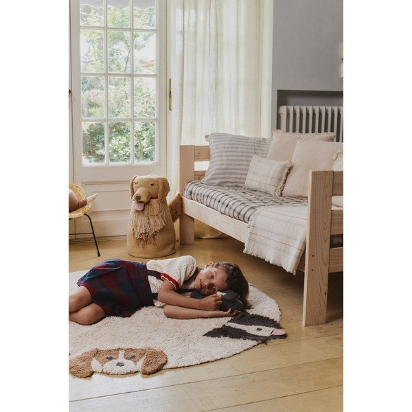 Бежова текстилна детска кошница за играчки 40x30x55 cm Luna – Lorena Canals-image-1