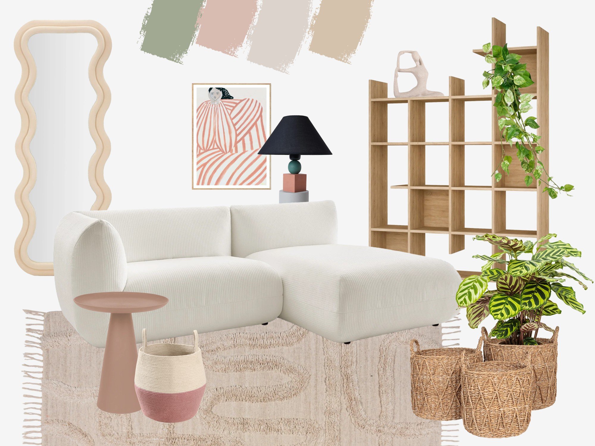 Изберете материали като метал, стъкло или ратан. Аксесоарите правят помещението по-уютно. 