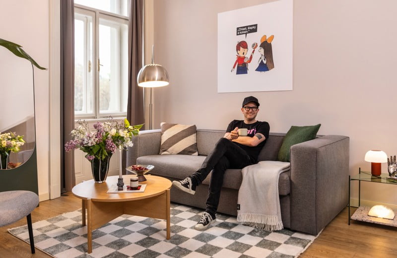 Хотелска стая, изпълнена с уникални детайли и чувство за хумор